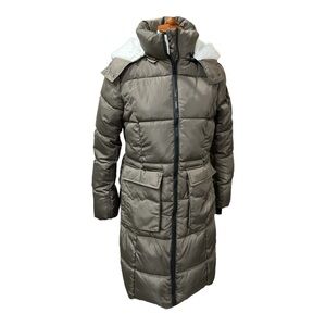 Madden Girl Fleece Lined Hooded Puffer Coat Size Small